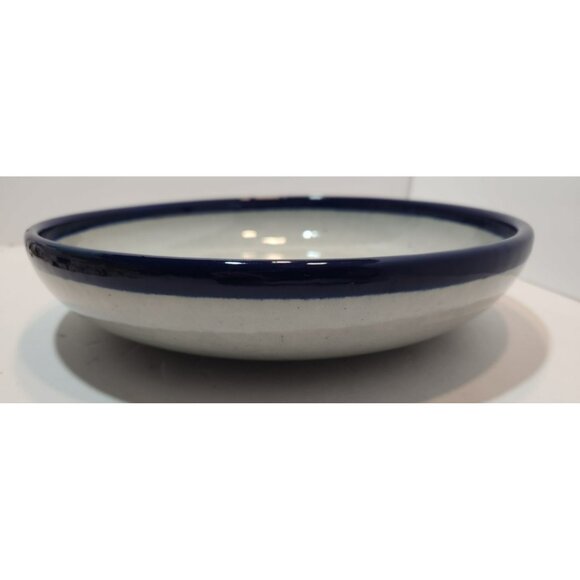 Vtg Ken Edwards El Palomar Guadalajara Blue Serving Pasta Pottery Bowl Signed - Picture 6 of 11